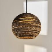 OSRAM hængelampe BALL, brun, Ø 26 cm, bølgepap, E27