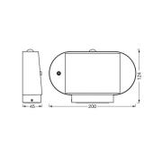 OSRAM LED-sensor-væglampe ENDURA STYLE SOLAR OVAL 20 cm 830