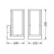 OSRAM udendørs væglampe ENDURA CLASSIC FRAME, mørkegrå IP44