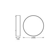 OSRAM loftlampe ORBIS PARIS, brun, Ø 48 cm, tekstil, E27