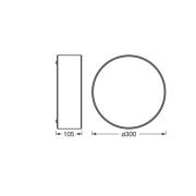 OSRAM loftlampe ORBIS PARIS, sort, Ø 30 cm tekstil E27