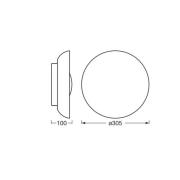 OSRAM loftlampe ORBIS Milan, hvid, Ø 31 cm, metal/glas