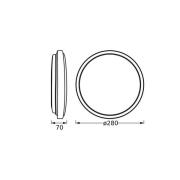 OSRAM LED-loftlampe ORBIS LONDON, sort, Ø 28 cm, metal