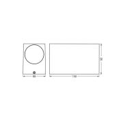 OSRAM udendørs væglampe ENDURA CLASSIC SQUARE, sort, op/ned