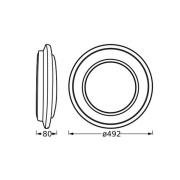 OSRAM LED-loftlampe ORBIS BERLIN, sølv, Ø 49 cm metal