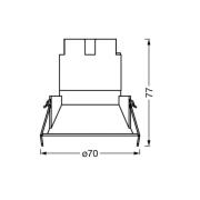 OSRAM LED-indbygningsspot TWIST, hvid/hvid, 830, Ø 7 cm, metal