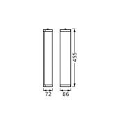 OSRAM væglampe BATHROOM, krom Længde 46 cm Metal/glas IP44