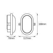 OSRAM udendørs LED-væglampe BULKHEAD, hvid, 6 W plast IP54