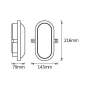 OSRAM udendørs LED-væglampe BULKHEAD, hvid 11 W plast IP54