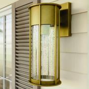 Udendørs væglampe Camillo, messingfarvet, aluminium, glas, E27