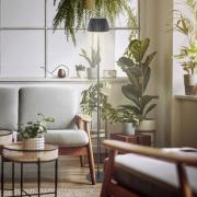 LED-gulvlampe Loca, antracit, højde 123 cm plast/metal