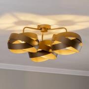 Euluna loftlampe Tornado, kaffebrun, 3 lyskilder