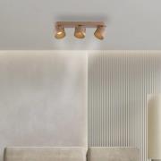 PURE LED-loftspot Cup, bronzefarvet, 56 cm, metal, 3 lyskilder