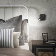 Ideal Lux LED-vægspot Bean, sort, bredde 7 cm metal