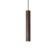 Ideal Lux hængelampe Look, mørkebrun, Ø 6 cm, metal