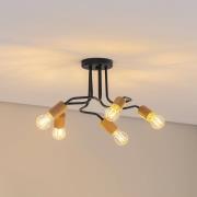 Envostar Joiy loft 5-panel fordelt sort/træ