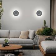 Helestra udendørs LED-væglampe BUD 44, ikke dæmpbar, grå, IP65