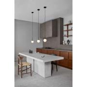 Nuura pendellampe Apiales 1, Ø 12 cm, sort/opal