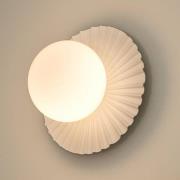 Nuura væglampe Liila Muuse, Ø 20 cm IP44, hvid/opal