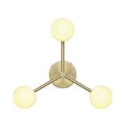 Loftlampe Contina, messingfarvet, Ø 48 cm, metal/glas