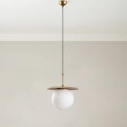 Hængelampe Anemon, guldfarvet, glas, Ø 30 cm, E27