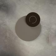 Knikerboker LED-væglampe DoppioZero, creme/brun, Ø 30 cm