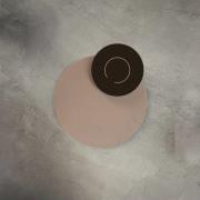 Knikerboker LED-væglampe DoppioZero, lyserød/brun, Ø 30 cm