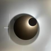 Knikerboker LED-væglampe Pois, brun, Ø 25 cm, dæmpbar