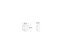 Udendørs væglampe 400180, antracit, Ø 24 cm, aluminium/glas, IP54