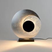 LED-bordlampe La Bocca, sølv, højde 43 cm, 2 lyskilder, jern