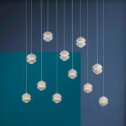 Schöner Wohnen LED-hængelampe Lini hvid 11 lyskilder lang, 3.000 K