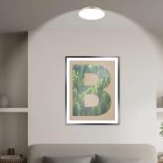 LED-loftlampe Kaida nikkel mat, Ø 30 cm, energiklasse A, 4.000 K