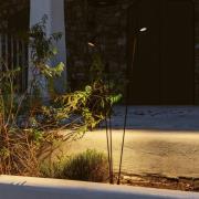 udendørs LED-gulvlampe Brisa, 3 lyskilder, brun