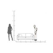 KARE Gulvlampe Supernova, røggrå, glas, 160 cm, E27