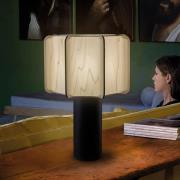 LZF bordlampe Kactos, elfenbensfarvet/sort, højde 52 cm