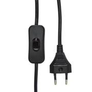 PR Home Bordlampe Solo, sort/sort, højde 55 cm, stof