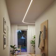 Paulmann LED-lysliste Linion, krom, 90° kurve, 3.000 K