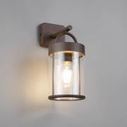 Udendørs væglampe Almeria, rust, aluminium, højde 29 cm, IP44