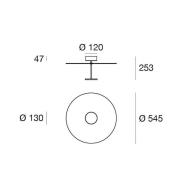 LED-loftlampe Stilo_S, hvid, Ø 55 cm