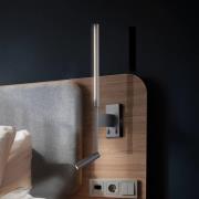 LED-væglampe Nido, sort, højde 51 cm, metal