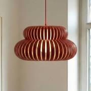 Lucande Slice hængelampe, rød, metal, Ø 48 cm