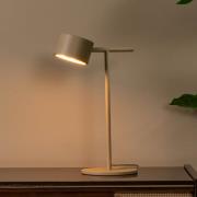LED-bordlampe Gian, taupe, højde 40 cm, metal