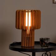 Bordlampe Rollo, terrakotta, højde 35 cm, filt/glas/metal