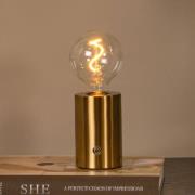 Akku-bordlampe Vivo, messingfarvet, højde 22 cm, metal