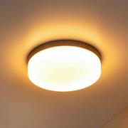 LED-loftlampe til badeværelset Biskit, sort, Ø 23 cm, plast