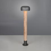 Vejlampe FRASER, trælook, højde 85 cm, metal, IP54