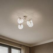 Loftlampe Zoe, beige, længde 51 cm, glas, 4 lyskilder, E14