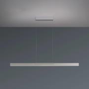 Bopp LED-hængelampe Nano 2.0, længde 140 cm, aluminiumsfarvet