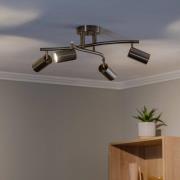 Loftspot, messing antik, 4 lyskilder