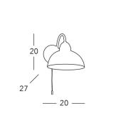 Kolarz Væglampe Nonna Ø 20 cm, blomst guldfarvet, kant glat